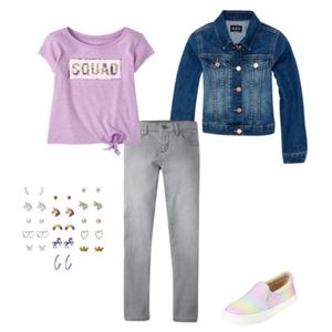 Girls Skinny Jeans - Granite Wash - 14